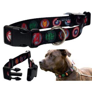 Marvel Avengers Dog Collar Buckle-Down Large 1" Wide Captain America Hulk NWT
